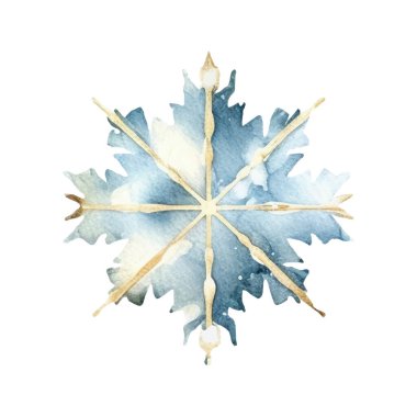 Suluboya Noel kar taneleri çizimi