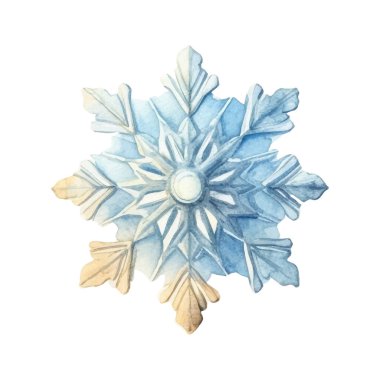 Suluboya Noel kar taneleri çizimi