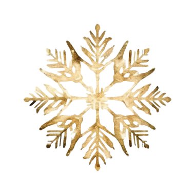 Suluboya Noel kar taneleri çizimi