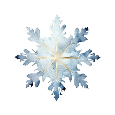 Suluboya Noel kar taneleri çizimi