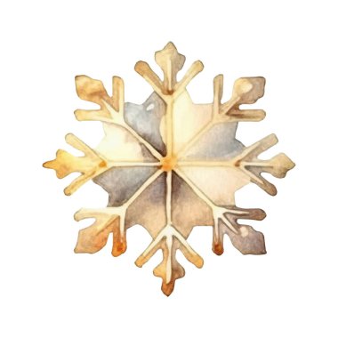 Suluboya Noel kar taneleri çizimi