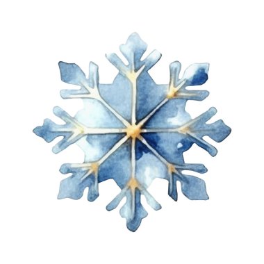 Suluboya Noel kar taneleri çizimi