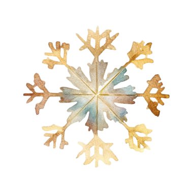 Suluboya Noel kar taneleri çizimi