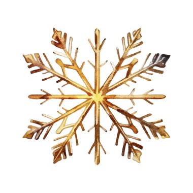 Suluboya Noel kar taneleri çizimi