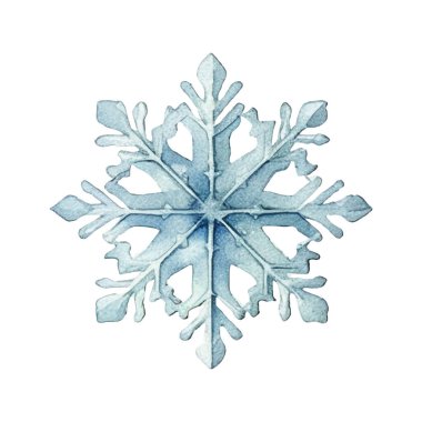 Suluboya Noel kar taneleri çizimi