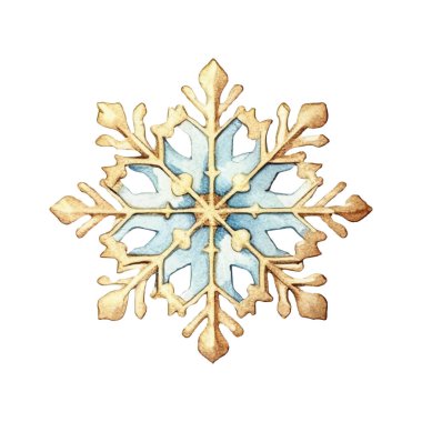 Suluboya Noel kar taneleri çizimi