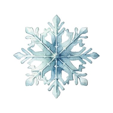 Suluboya Noel kar taneleri çizimi