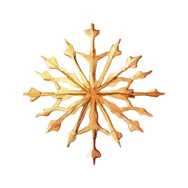 Suluboya Noel kar taneleri çizimi