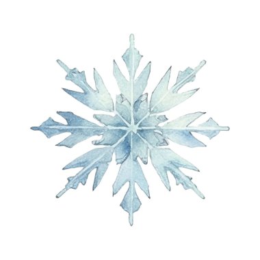 Suluboya Noel kar taneleri çizimi