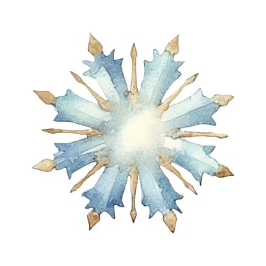 Suluboya Noel kar taneleri çizimi