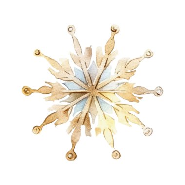 Suluboya Noel kar taneleri çizimi