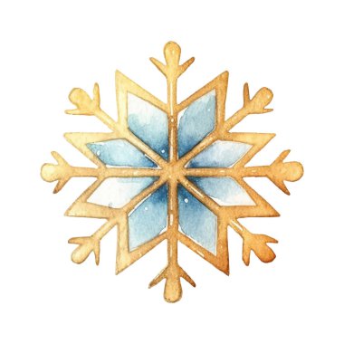 Suluboya Noel kar taneleri çizimi