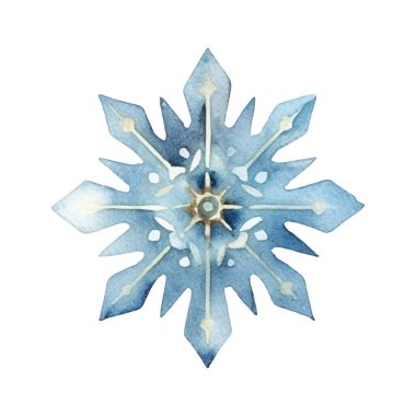 Suluboya Noel kar taneleri çizimi