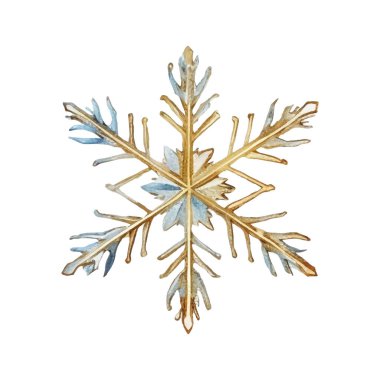 Suluboya Noel kar taneleri çizimi