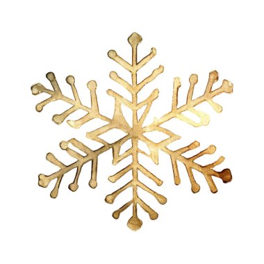 Suluboya Noel kar taneleri çizimi