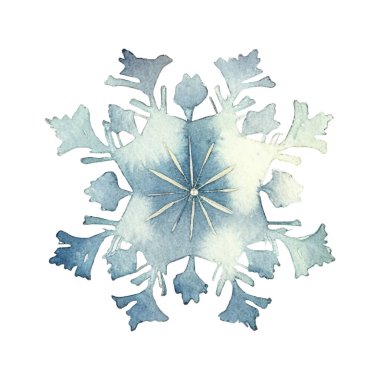 Suluboya Noel kar taneleri çizimi