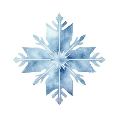 Suluboya Noel kar taneleri çizimi