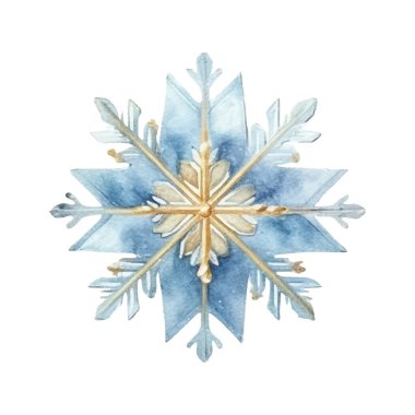 Suluboya Noel kar taneleri çizimi