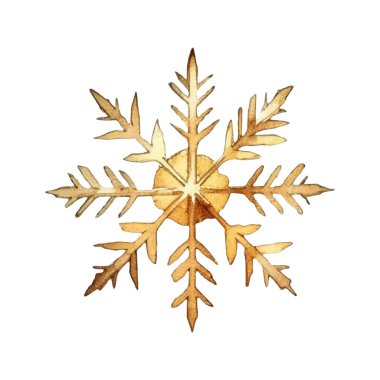 Suluboya Noel kar taneleri çizimi