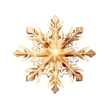 Suluboya Noel kar taneleri çizimi