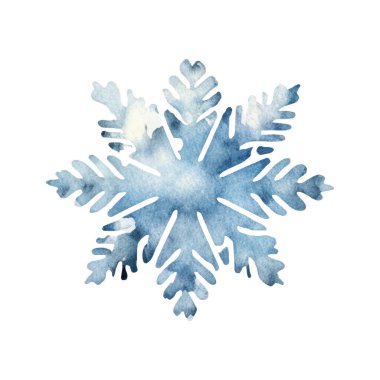 Suluboya Noel kar taneleri çizimi