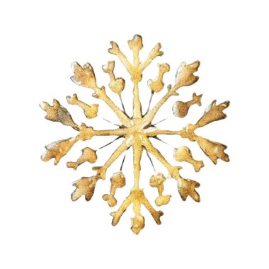 Suluboya Noel kar taneleri çizimi