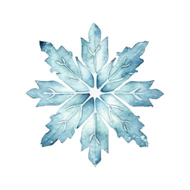 Suluboya Noel kar taneleri çizimi