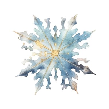 Suluboya Noel kar taneleri çizimi