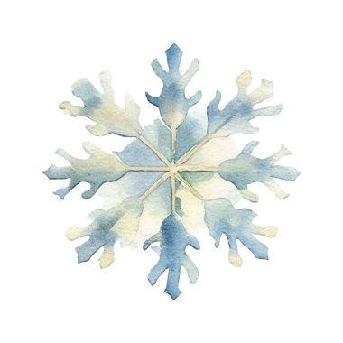 Suluboya Noel kar taneleri çizimi