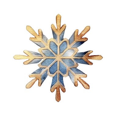 Suluboya Noel kar taneleri çizimi