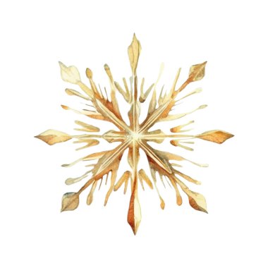 Suluboya Noel kar taneleri çizimi