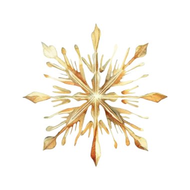 Suluboya Noel kar taneleri çizimi