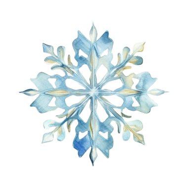 Suluboya Noel kar taneleri çizimi