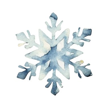 Suluboya Noel kar taneleri çizimi