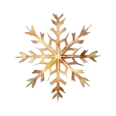 Suluboya Noel kar taneleri çizimi