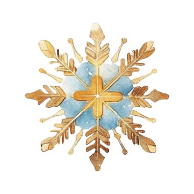 Suluboya Noel kar taneleri çizimi