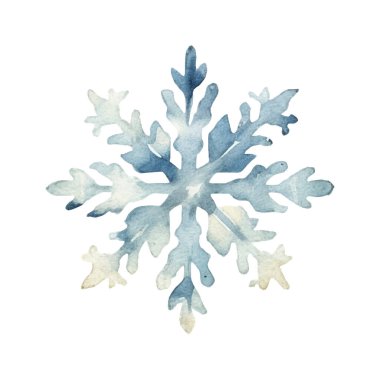 Suluboya Noel kar taneleri çizimi