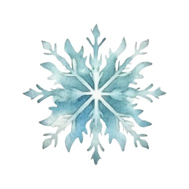 Suluboya Noel kar taneleri çizimi