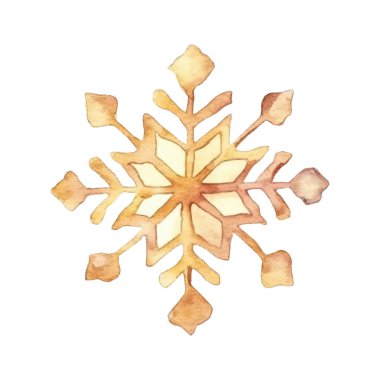 Suluboya Noel kar taneleri çizimi