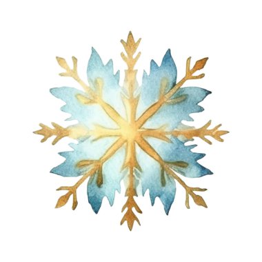 Suluboya Noel kar taneleri çizimi