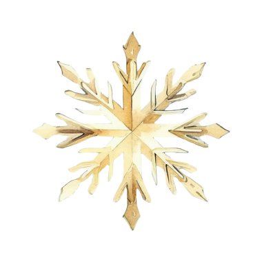 Suluboya Noel kar taneleri çizimi