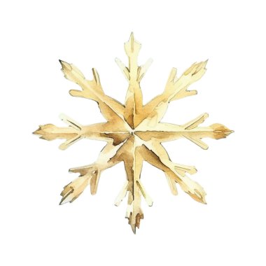 Suluboya Noel kar taneleri çizimi