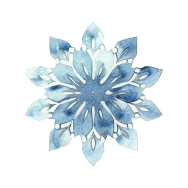 Suluboya Noel kar taneleri çizimi