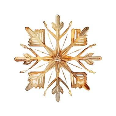 Suluboya Noel kar taneleri çizimi