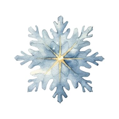 Suluboya Noel kar taneleri çizimi