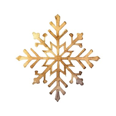 Suluboya Noel kar taneleri çizimi