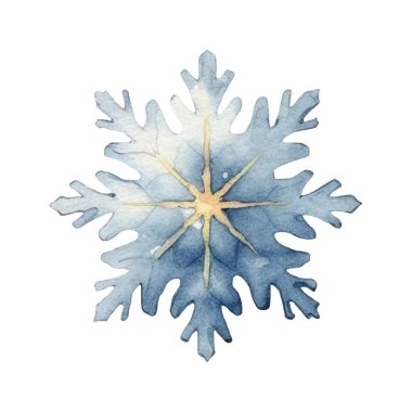 Suluboya Noel kar taneleri çizimi