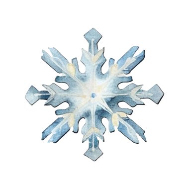 Suluboya Noel kar taneleri çizimi