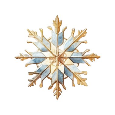 Suluboya Noel kar taneleri çizimi