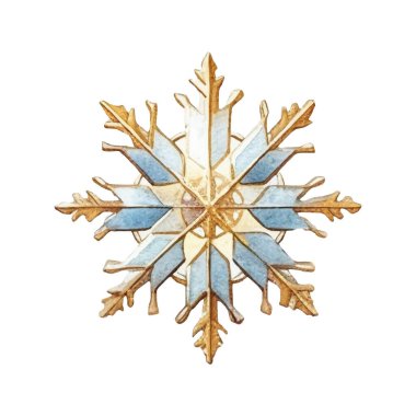 Suluboya Noel kar taneleri çizimi